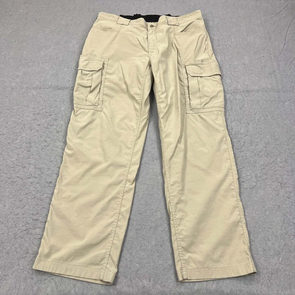 Duluth Pants Men's XLx32 Beige DuluthFlex Dry on the Fly Cargo Straight Gorpcore